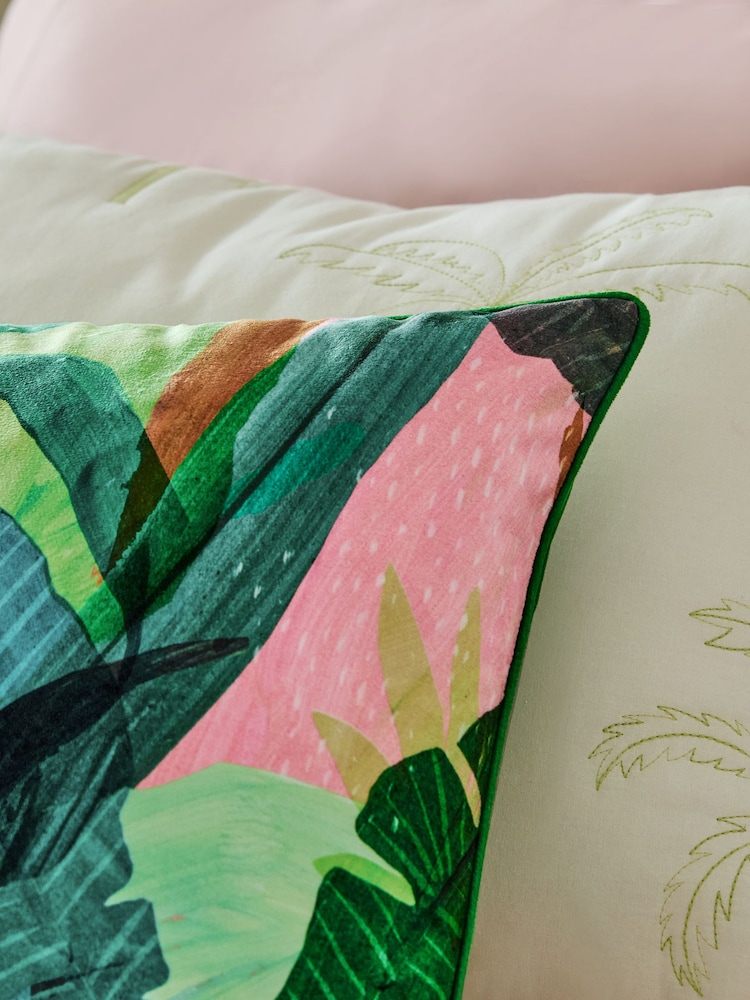 Tropical Palm Leaf Cushion - Image 3 of 6