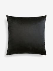 Monochrome 59 x 59cm Abstract Cut Velvet Cushion - Image 5 of 6