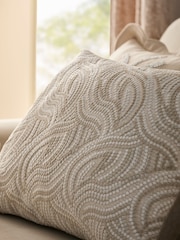 Silver 40 x 59cm Cut Velvet Spot Cushion - Image 2 of 5