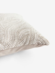 Silver 40 x 59cm Cut Velvet Spot Cushion - Image 5 of 5