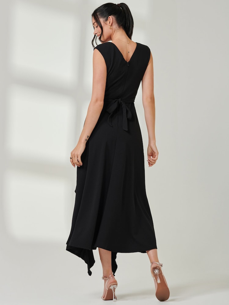 Vestido largo cruzado con detalle de volante de Jolie Moi - Imagen 2 de 6 Vestido largo cruzado con detalle de volante de Jolie Moi - Imagen 2 de 6