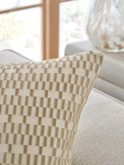 Fem Chic Geo Cut Velvet Cushion - Image 2 of 5