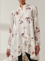 Creme - Jolie Moi – asymmetrisches Hemd mit gestuftem Saum - Bild 3 von 6