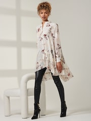 Creme - Jolie Moi – asymmetrisches Hemd mit gestuftem Saum - Bild 5 von 6