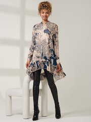 Blau - Jolie Moi – asymmetrisches Hemd mit gestuftem Saum - Bild 4 von 6