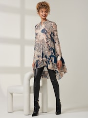 Blau - Jolie Moi – asymmetrisches Hemd mit gestuftem Saum - Bild 6 von 6