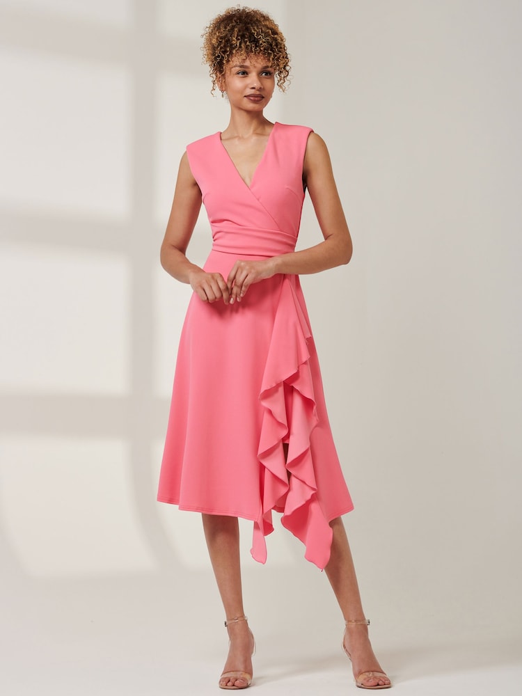 Rosa - Vestido midi con detalle de volantes Qiana de Jolie Moi - Imagen 1 de 6 Rosa - Vestido midi con detalle de volantes Qiana de Jolie Moi - Imagen 1 de 6