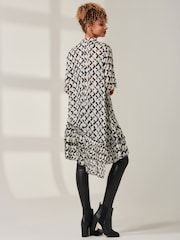 Jolie Moi Black Asymmetric Tiered Hem Shirt - Image 2 of 6