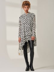 Jolie Moi Black Asymmetric Tiered Hem Shirt - Image 6 of 6