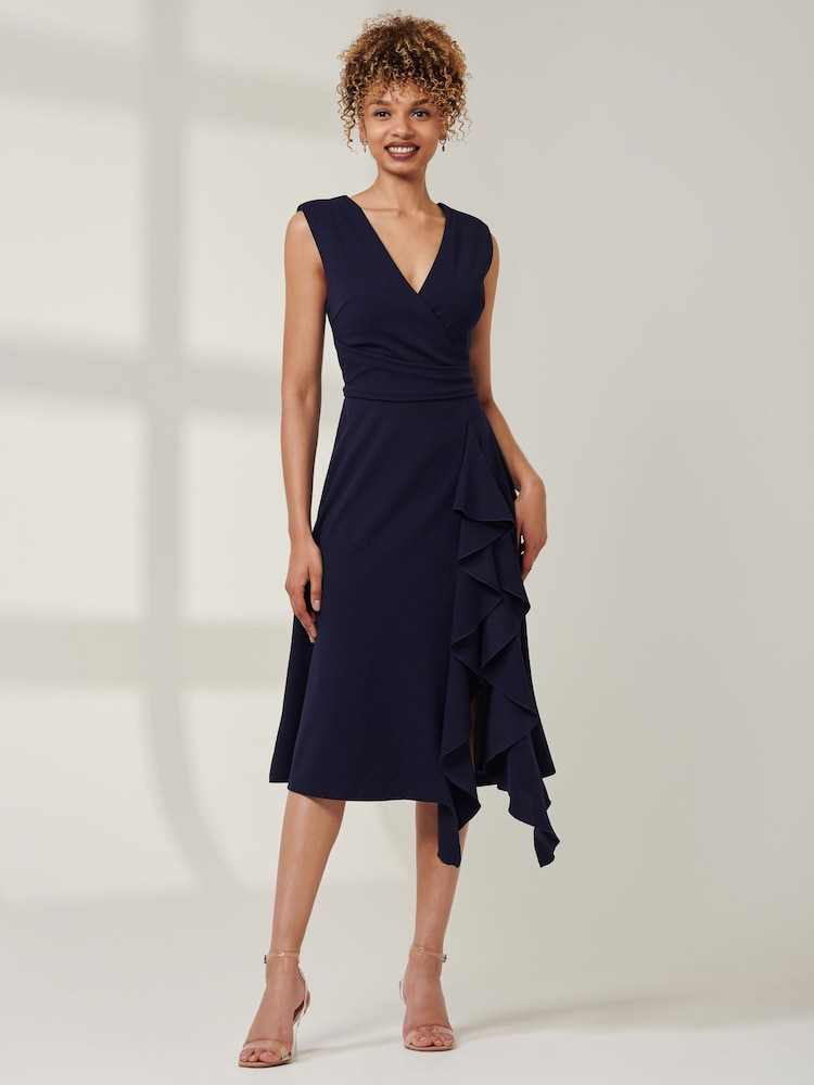 Azul - Vestido midi con detalle de volantes Qiana de Jolie Moi - Imagen 6 de 6 Azul - Vestido midi con detalle de volantes Qiana de Jolie Moi - Imagen 6 de 6