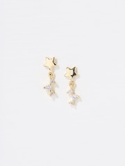 FatFace Gold Tone Star Drop Stud Earrings - Image 2 of 2