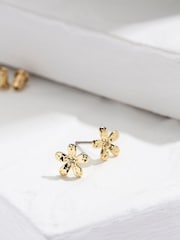 FatFace Gold Tone Flower Stud Earrings - Image 1 of 2