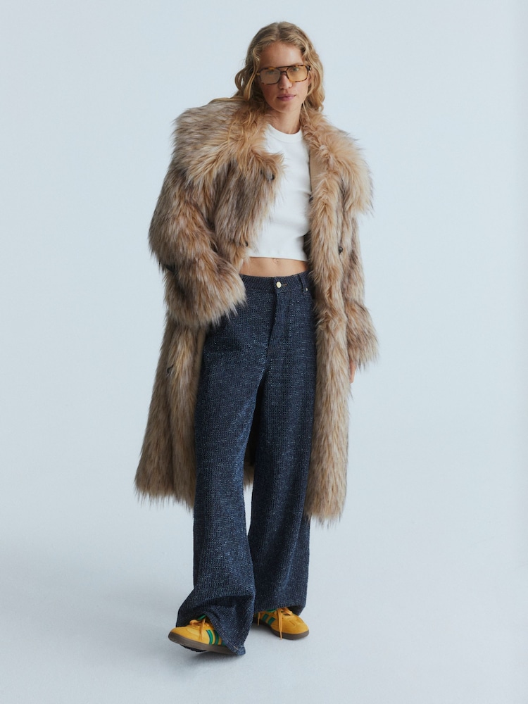 By Malene Birger Brown Graca Faux Fur Coat - Image 1 of 6