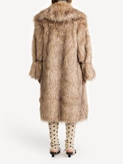 By Malene Birger Brown Graca Faux Fur Coat - Image 3 of 6
