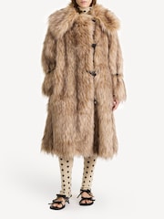 By Malene Birger Brown Graca Faux Fur Coat - Image 4 of 6