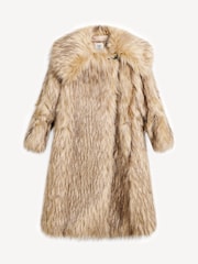 By Malene Birger Brown Graca Faux Fur Coat - Image 6 of 6