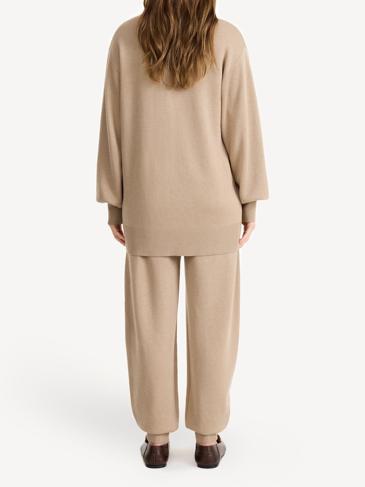 By Malene Birger Brown Manala Drop Shoulder Cardigan - Image 2 of 5