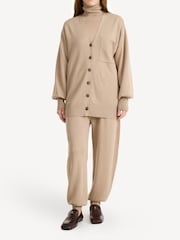 By Malene Birger Brown Manala Drop Shoulder Cardigan - Image 3 of 5