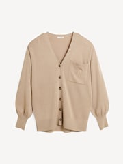 By Malene Birger Brown Manala Drop Shoulder Cardigan - Image 5 of 5
