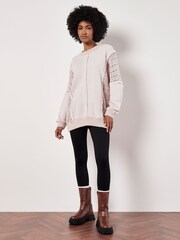 Apricot Cream Pointelle Batwing Jumper - Image 2 of 4