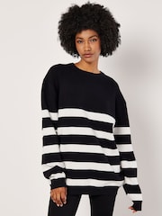 Apricot Black Model Chunky Stripe Jumper - Image 1 of 4