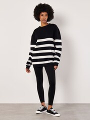 Apricot Black Model Chunky Stripe Jumper - Image 2 of 4