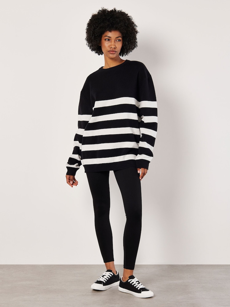 Apricot Black Model Chunky Stripe Jumper - Image 2 of 4