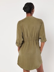 Apricot Green Drawstring Button Batwing Dress - Image 3 of 5
