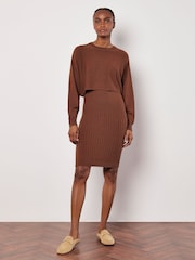 Apricot Red Cropped Batwing Jumper - Image 1 of 4