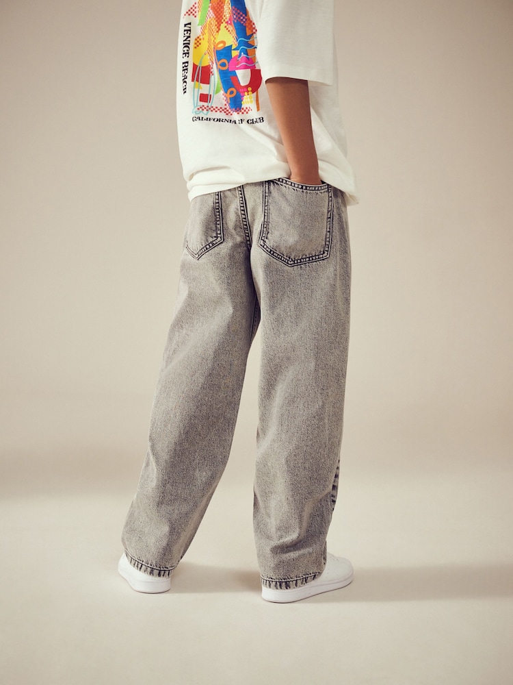 Grey Wide Fit Authentic 100% Cotton Jeans (3-16yrs) - Image 2 of 5
