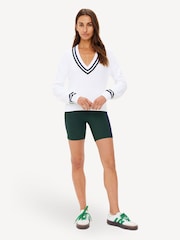 The Upside White Sonny V-Neck Knit Sweater - Image 3 of 5