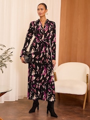 Vestido midi camisero con lazada de Love & Roses - Imagen 1 de 4