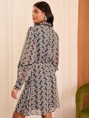 Love & Roses Black Bow Printed Mini Dress - Image 4 of 4