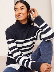 Friends Like These Navy Blue Stripe 2 in 1 Jumper - Image 2 of 4