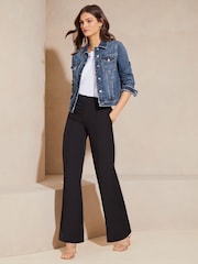 Lipsy Mid Blue Classic Fitted Denim Jacket - Image 3 of 4
