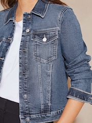 Lipsy Mid Blue Classic Fitted Denim Jacket - Image 4 of 4