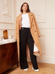 Love & Roses Black Ponte Jersey Wide Leg Trousers - Image 3 of 4