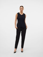 VERO MODA Black Sleeveless Button Down Waistcoat - Image 3 of 6
