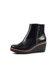 Lunar Cathleen Black Wedge Boots - Image 2 of 7