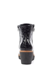 Lunar Cathleen Black Wedge Boots - Image 4 of 7