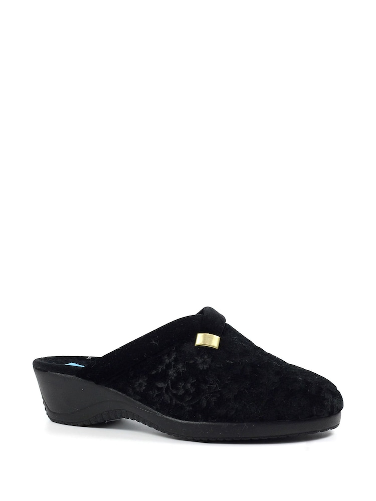 Lunar Amaretto Black Mule Slippers - Image 2 of 7