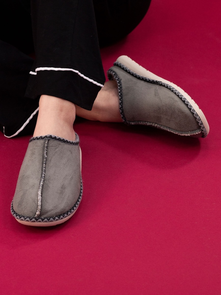 Gris - Lunar Lazy Dogz Apollonia Mule Slippers - Image 1 of 4