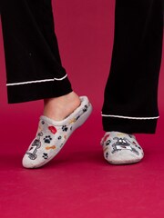Lunar Grey Lazy Dogz Euphoria Grey Slippers - Image 1 of 6
