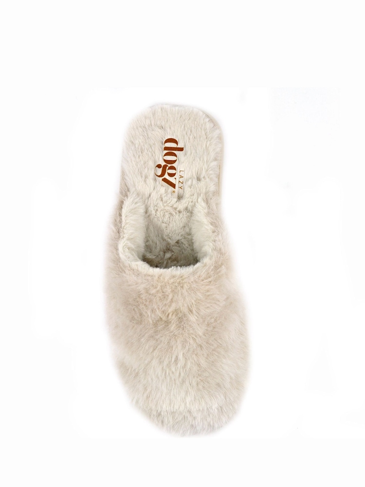 Lunar Lazy Dogz Salla Fluffy Mule Slippers - Image 5 of 7