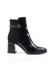 Lunar Amari Patent Black Ankle Boots - Image 2 of 9