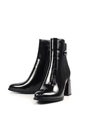 Lunar Amari Patent Black Ankle Boots - Image 6 of 9
