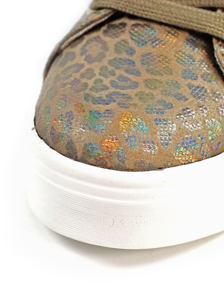 Lunar Leopard Print Charm Brown Trainers - Image 7 of 7