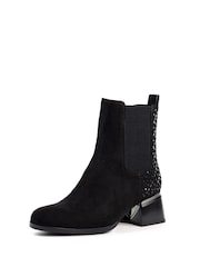 Lunar Bluebell Black Ankle Boots - Image 4 of 10