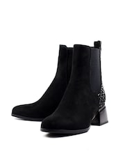 Lunar Bluebell Black Ankle Boots - Image 7 of 10