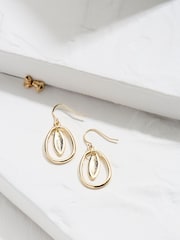 FatFace Gold Tone Pendant Drop Earrings - Image 1 of 2